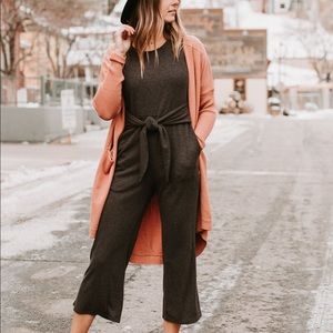 Piper and Scoot Triplet Tie Jumpsuit